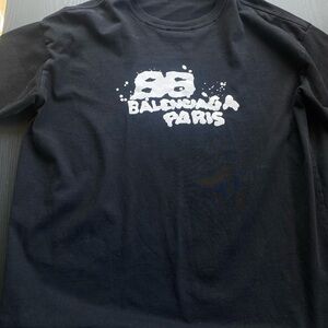 Balenciaga Black Graphic T-Shirt